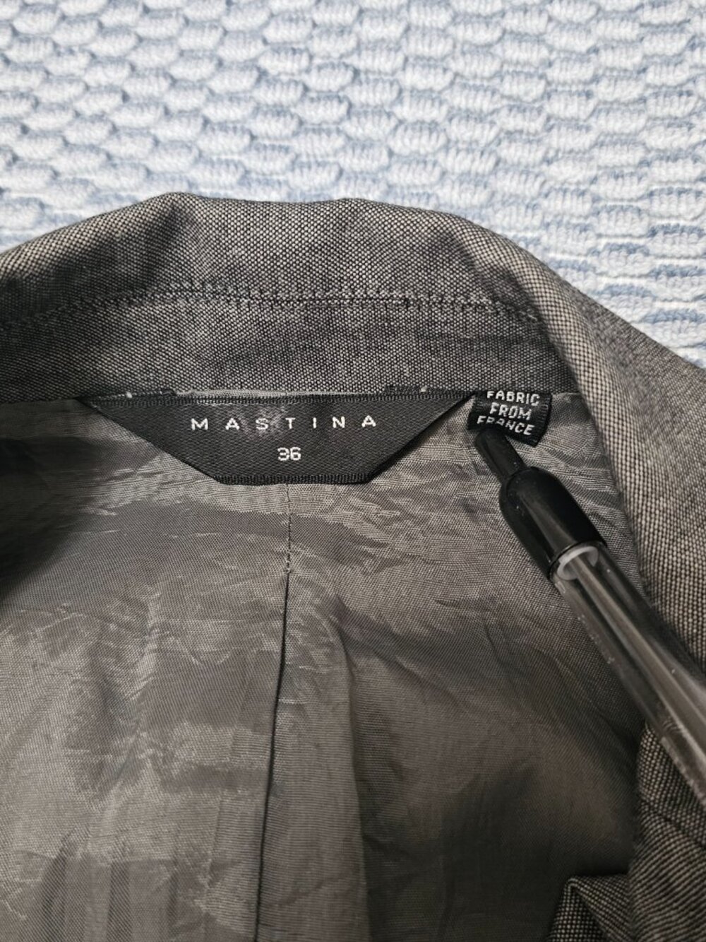 Mastina Gray Wool Blend Blazer | Made with French Fabric | Size 36 Small - Picture 4 of 8